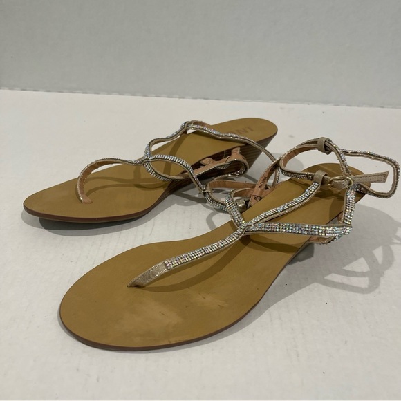 Women’s INC International Concepts Madge Silver Rhinestone Sandals Size 10.5! - Picture 3 of 9